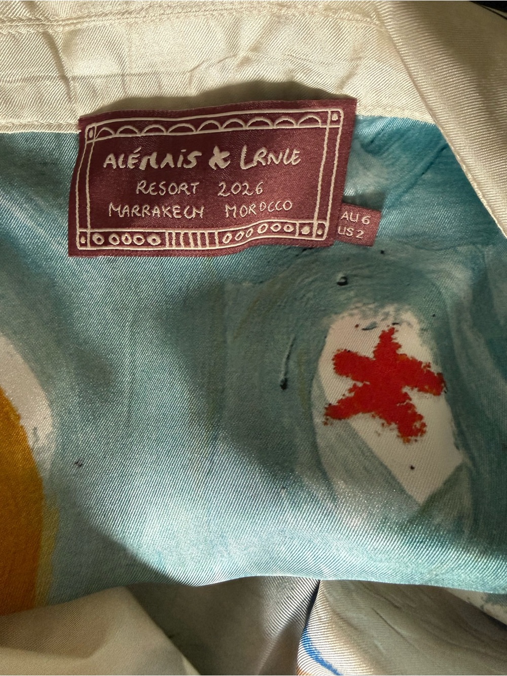Alemais michelle Abstract Silk Blouse in Multi-Color NWOT - Picture 6 of 11